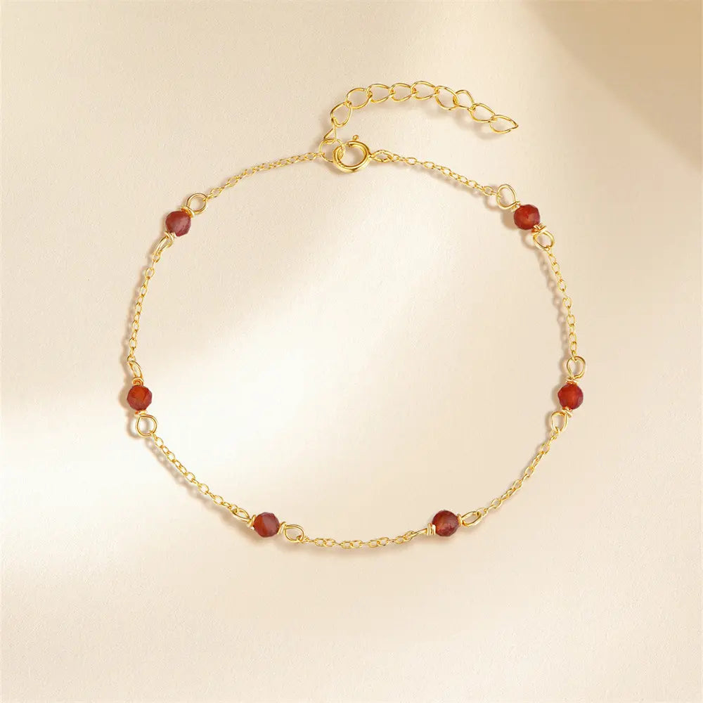 Bracelet minimaliste en perles de cristal fait main