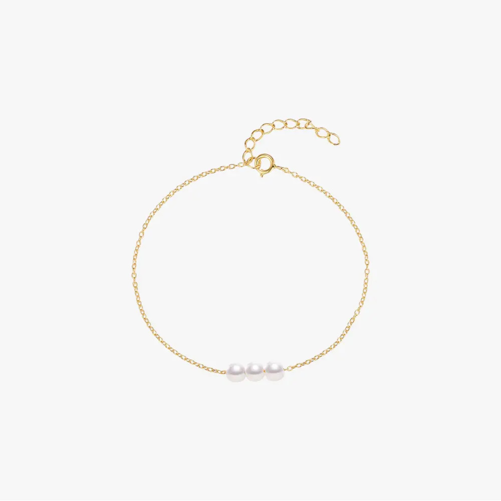 Minimalist Sliding Pearl Bracelet