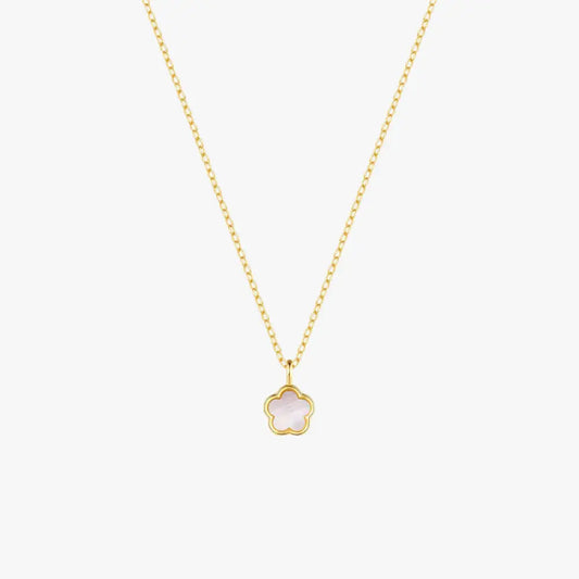 Petal White Shell Pendant Necklace