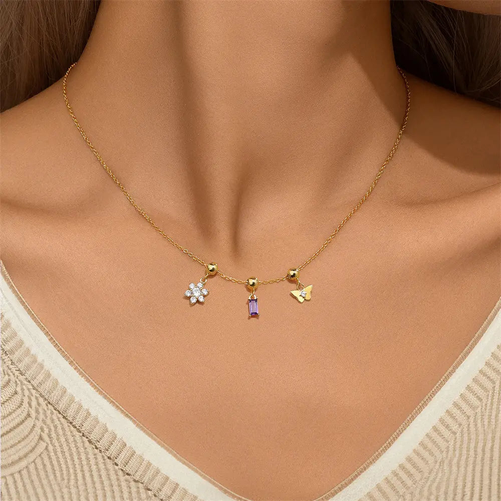 Multi-Charm Adjustable Necklace