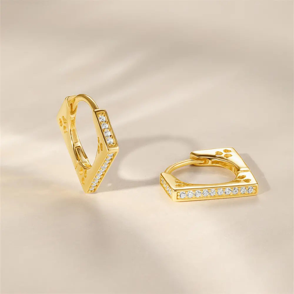 Geometric Diamond-Shaped Hoops