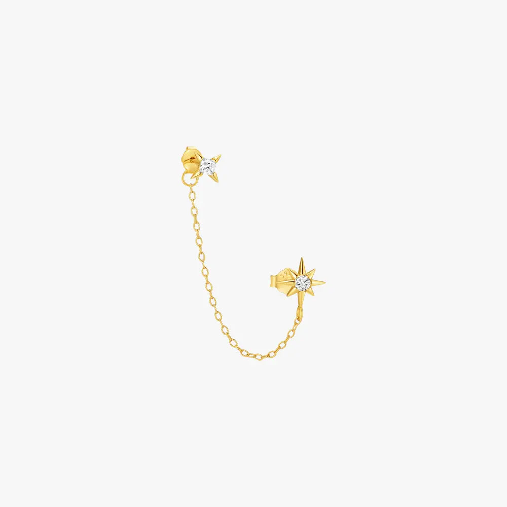 Celestial Star Chain Earrings