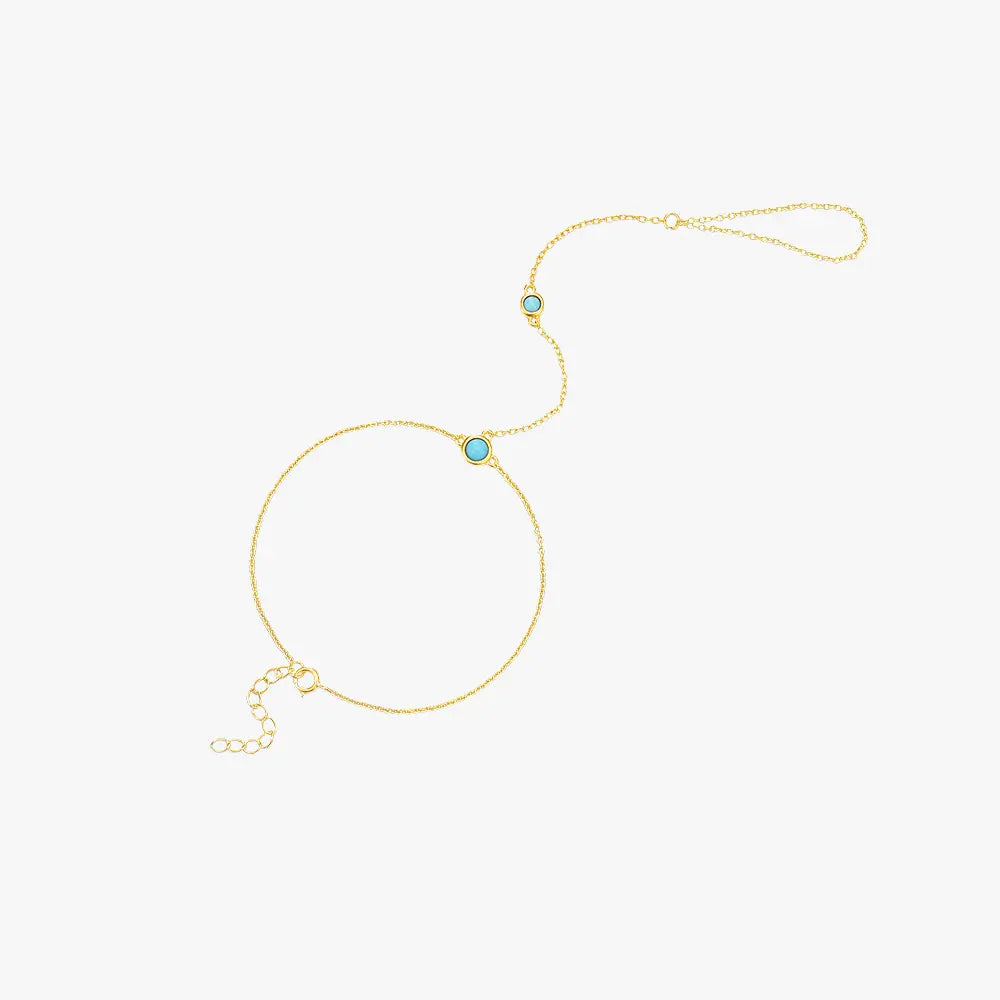 Turquoise Dream Hand Chain Bracelet