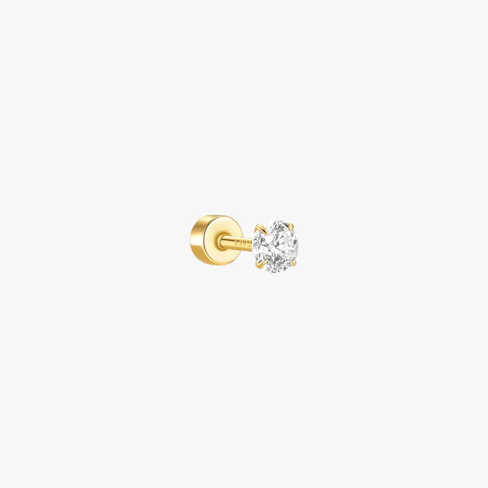 Radiant Solitaire Piercing Stud