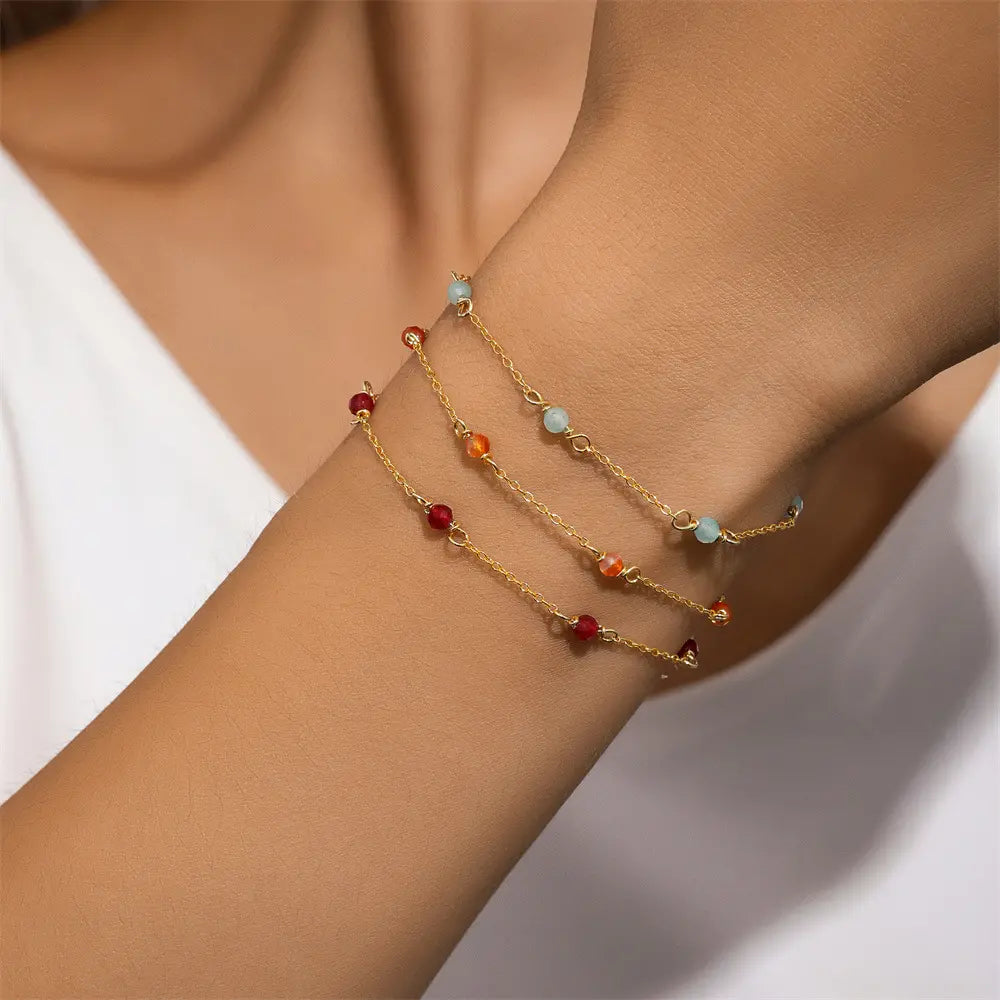 Bracelet minimaliste en perles de cristal fait main