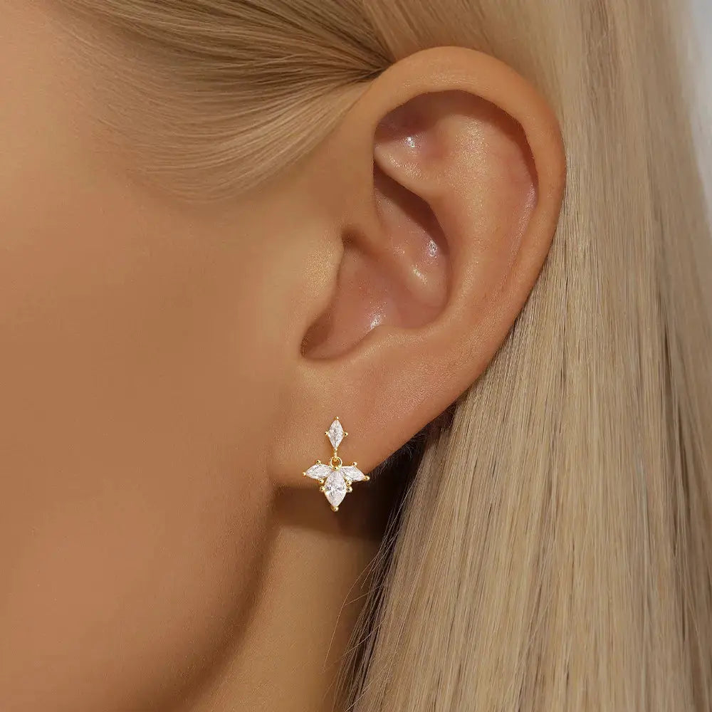 Crystal Marquise Stud Earrings