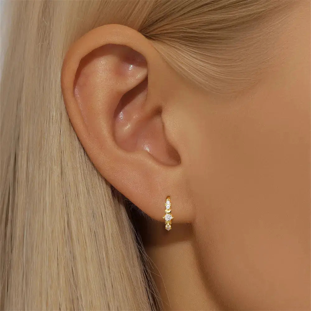 Delicate Zirconia Mini Hoops